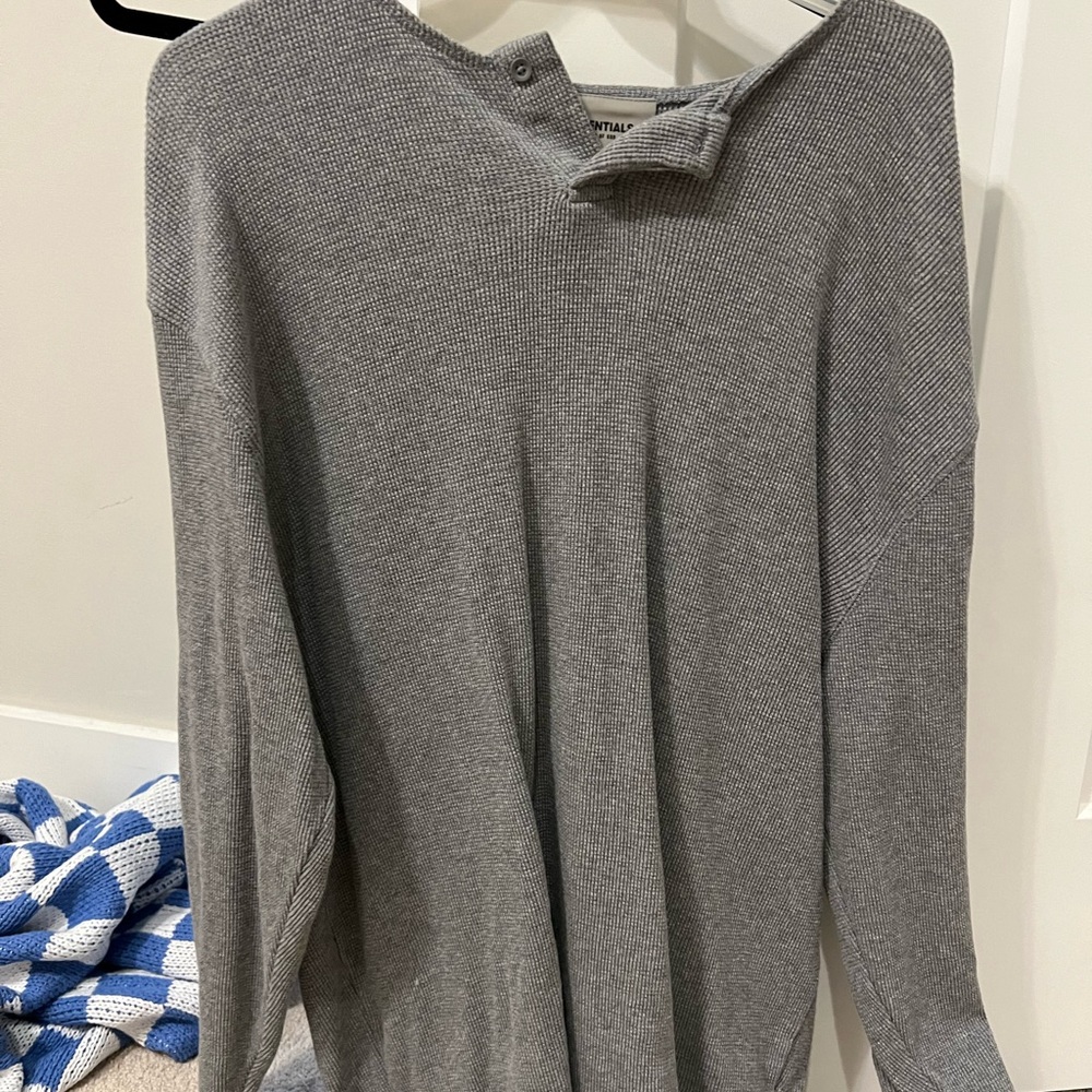 fear of god essentials thermal henley